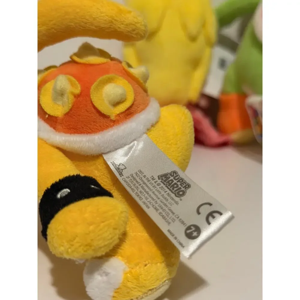 Super Mario Bros Nintendo Stuffed Plush Lot of 5 Mario Yoshi Lemmy Koopa peaches